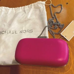 Michael Kors Dome Clutch Leather NWT